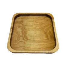 سینی سرو مدل چوبی پایه‌دار گردان کد 28×28