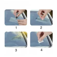 چسب ترمیم کننده شیشه خودرو مدل thin-resin حجم 7 میلی لیتر بسته 10 عددی