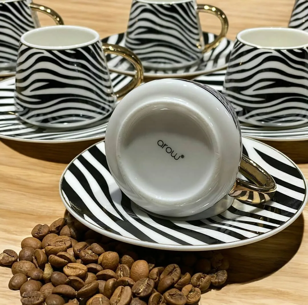 سرویس قهوه خوری 12 پارچه آرو مدل Zebra