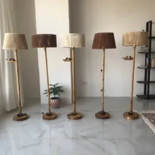 آباژور مدل ایستاده دست‌ساز چوبی بوهونست طرح پرنده کد TO-M