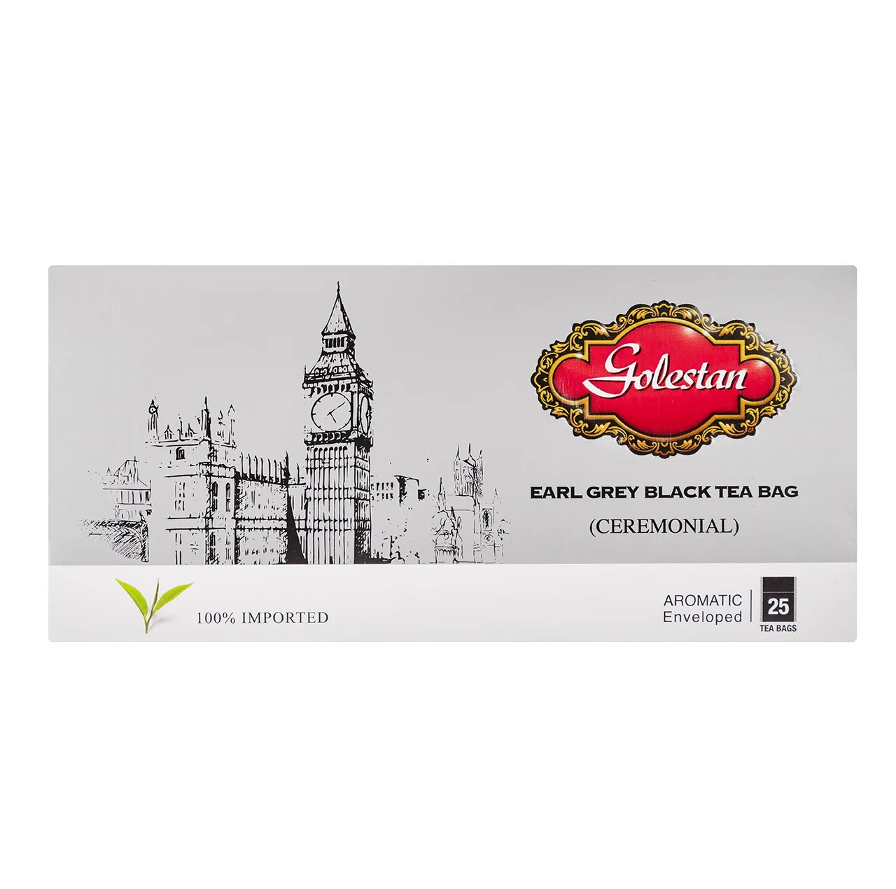 چای سیاه کیسه ای گلستان ارل گری تشریفات پک 25 عددی