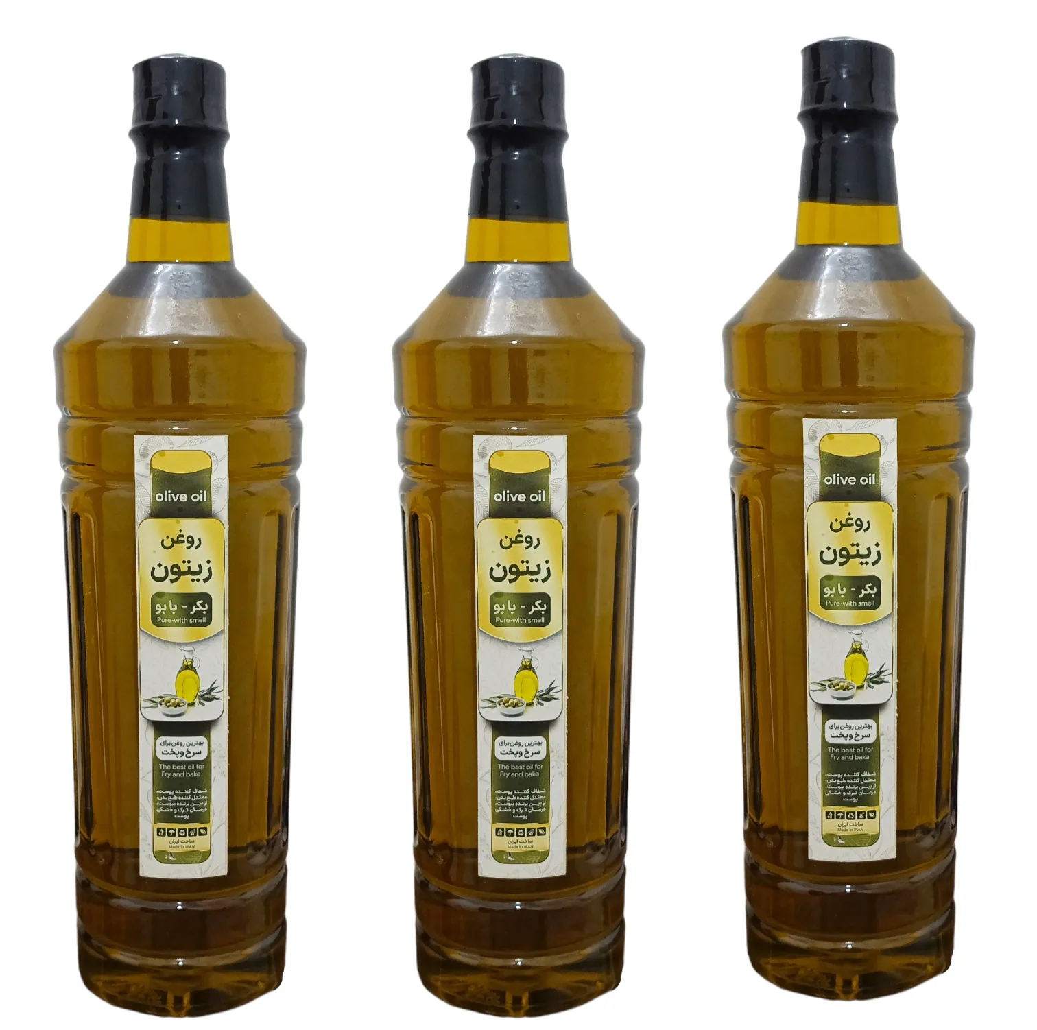 روغن زیتون بکر بابو - 1 لیتر بسته 3 عددی