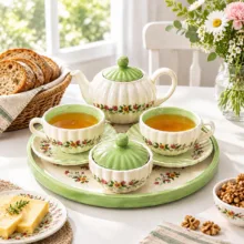 سرویس چای خوری ۷ پارچه ۲ نفره مدل روژان کد 101