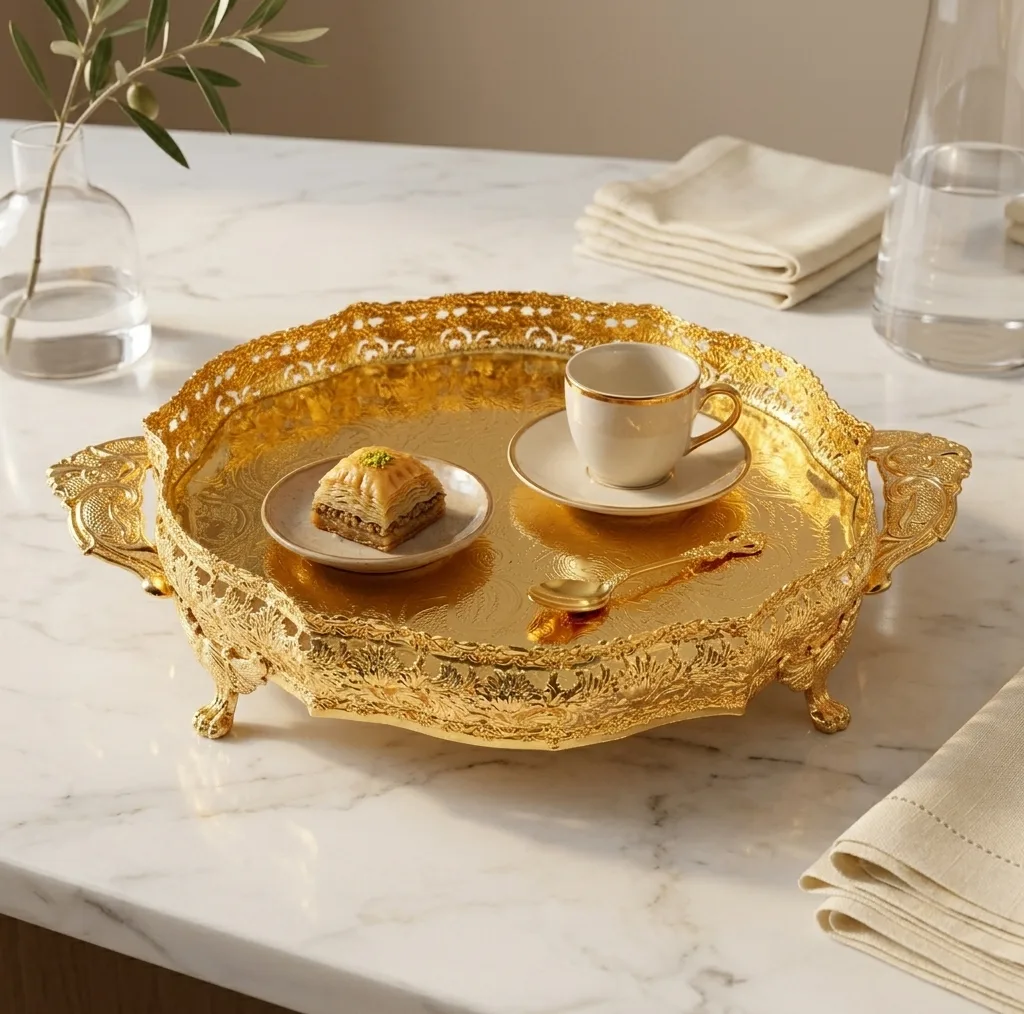 سینی دسته دار مدل 34920 سایز 30x30 سانتی‌متر