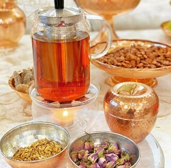 قندان مسی طرح سیب کد ZH04.2