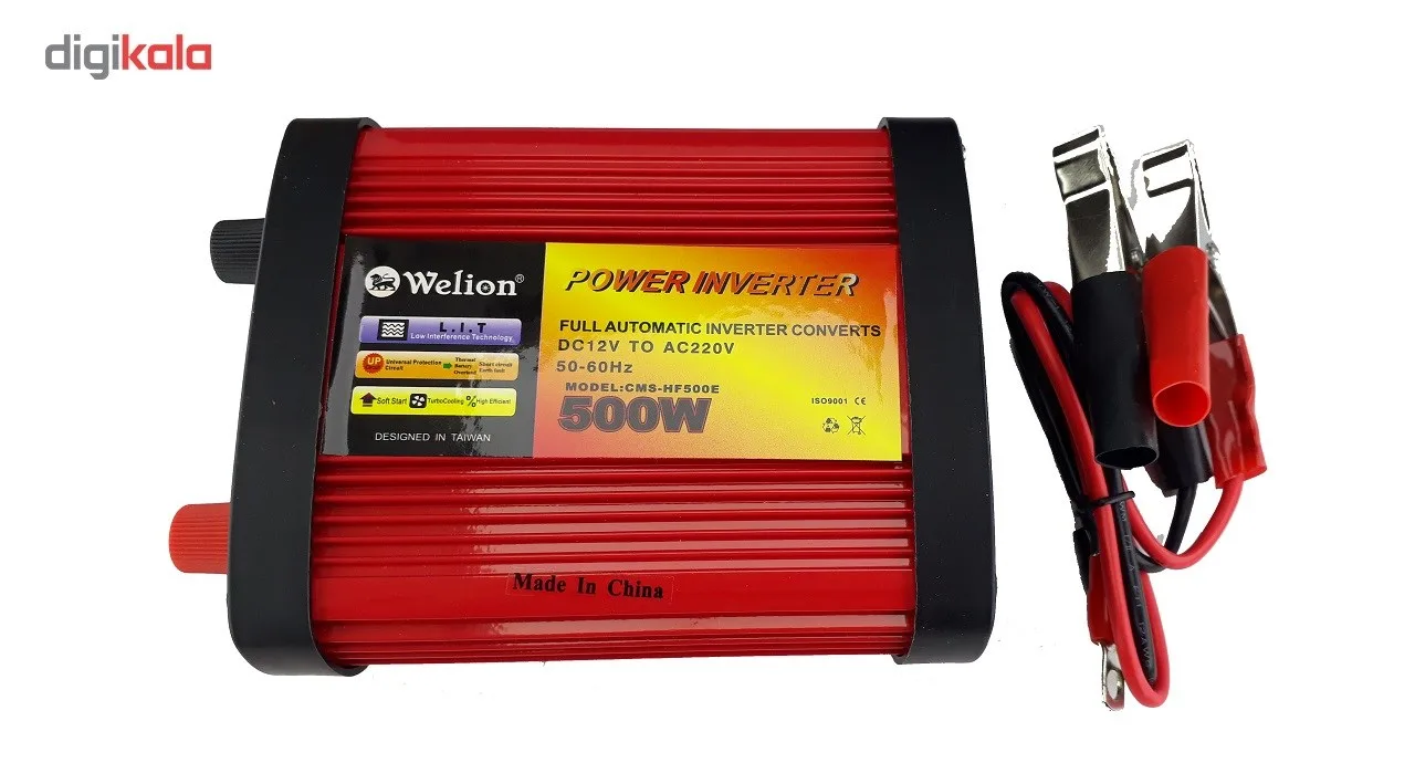 مبدل برق خودرو ویلیون مدل 12V-TO-220V-500W