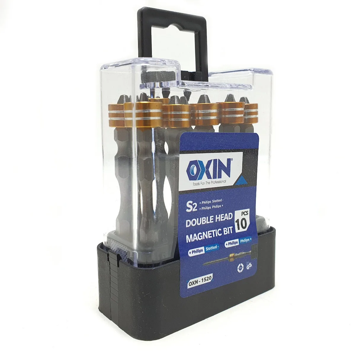 سری پیچ گوشتی دو سر چهار سو اکسین مدل مگنت دار کد OXN-1520 مجموعه 10 عددی