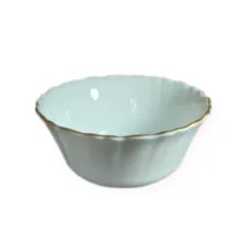 پیاله ماست خوری مدل لب طلا بسته 6 عددی