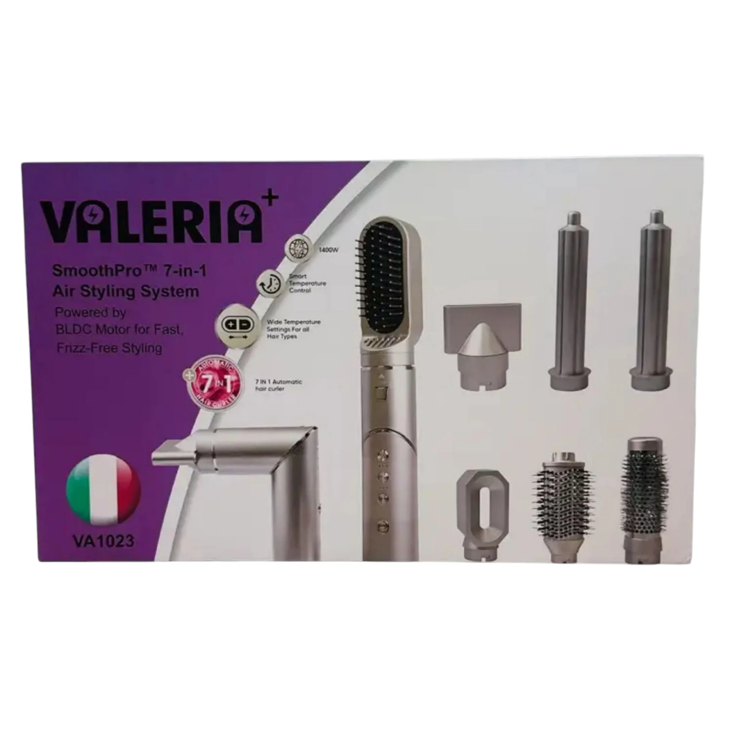 سشوار برس دار حالت دهنده حرفه ای 1400 وات والریا پلاس مدل VA1023
