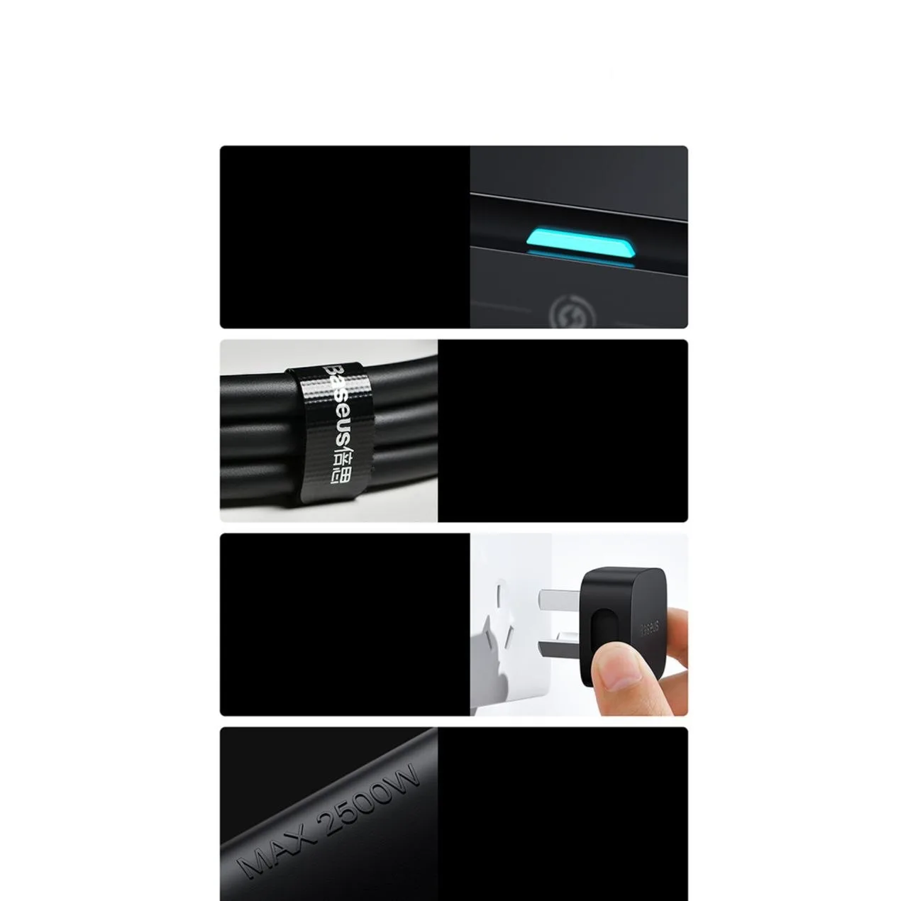 شارژر رومیزی باسئوس مدل Power Combo 65W به همراه کابل USB-C