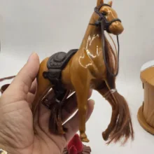 اسباب بازی ناب سل مدل دختر مفصلی بامزه به همراه اسب و لوازم پیک نیک کدCUTE AND FUN HORSE TOY NAAB001مجموعه 14 عددی