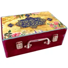 جعبه هدیه چوبی مدل چمدان بهاری کد WS644