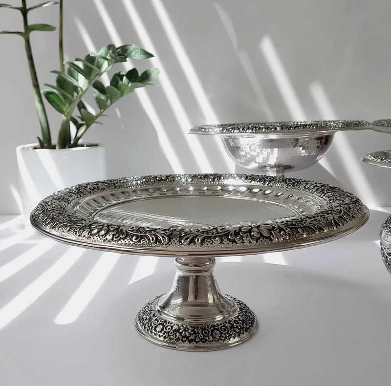 شیرینی خوری مسی مدل ارکیده کد ZH345.12
