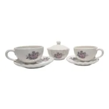 سرویس چای خوری 6 تکه 2 نفره مدل کنگره ای کد 002233