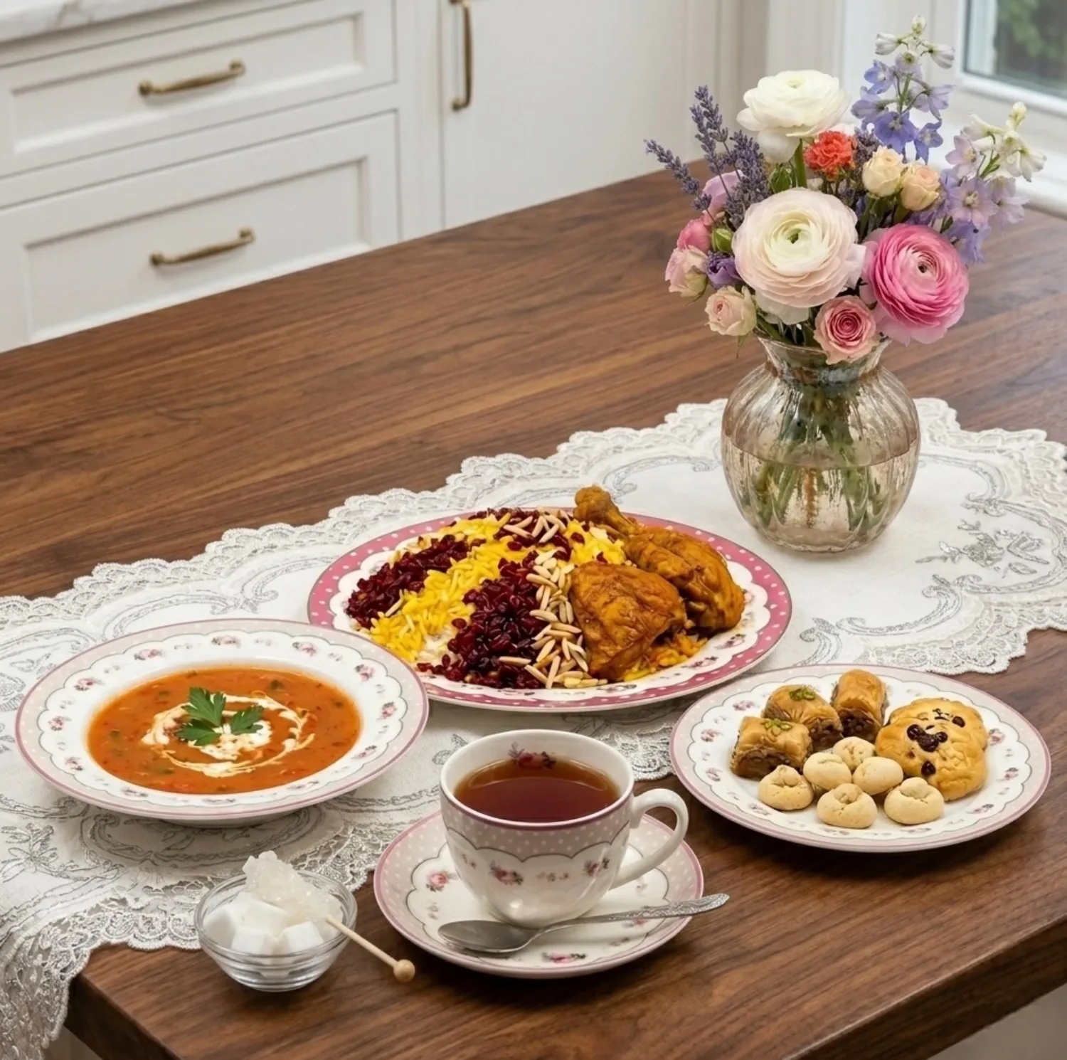 سرویس غذاخوری چینی 20 پارچه 4 نفره انجلا مدل ZP-310