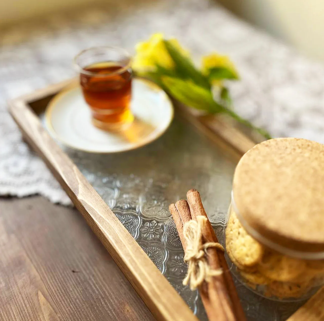 سینی بدون دسته مدل آوازه سایز 31×15 سانتی متر