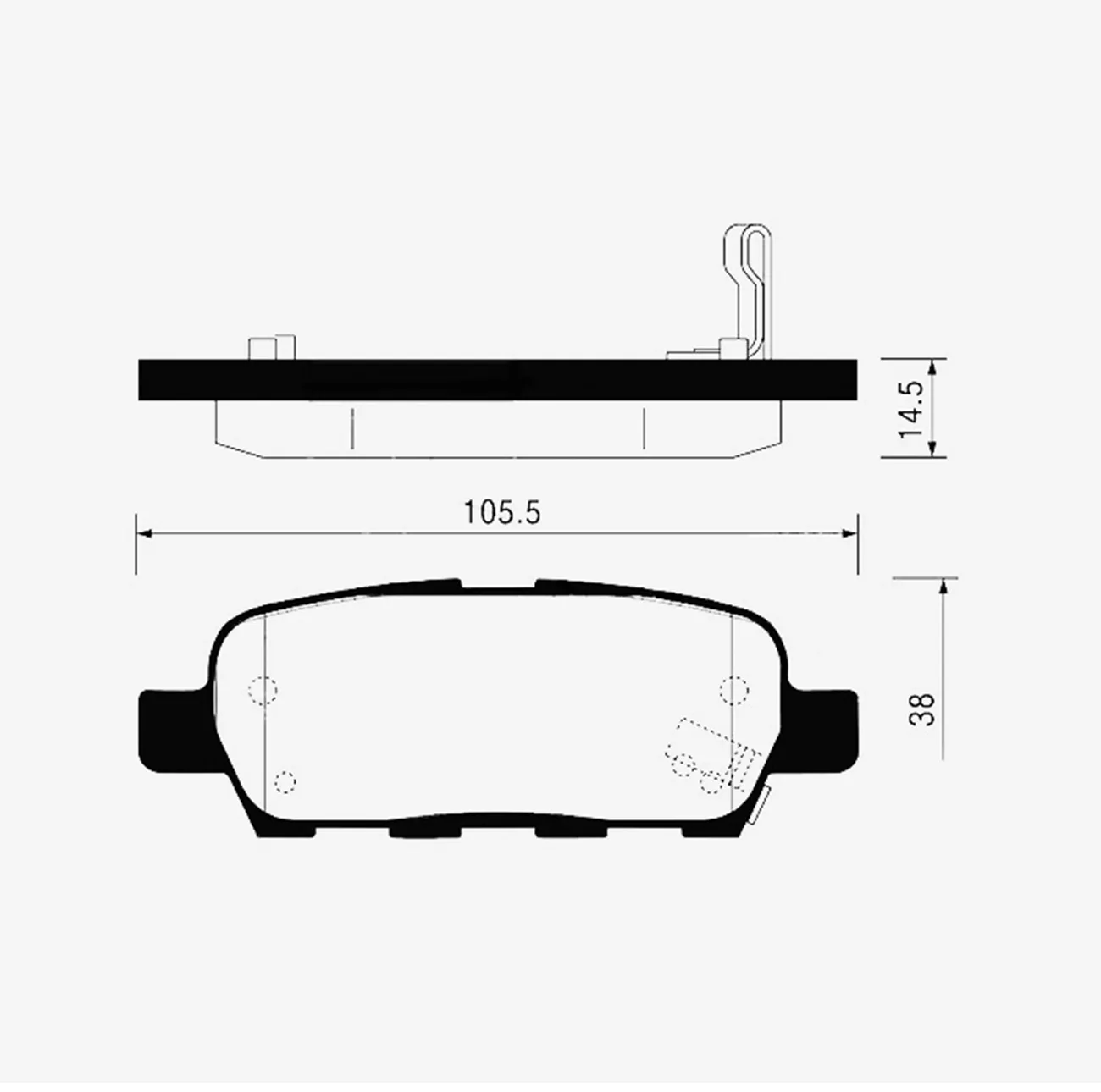 لنت ترمز عقب خودرو های-کیو مدل SP1184 دو جفت مناسب برای نیسان قشقایی 13-2009
