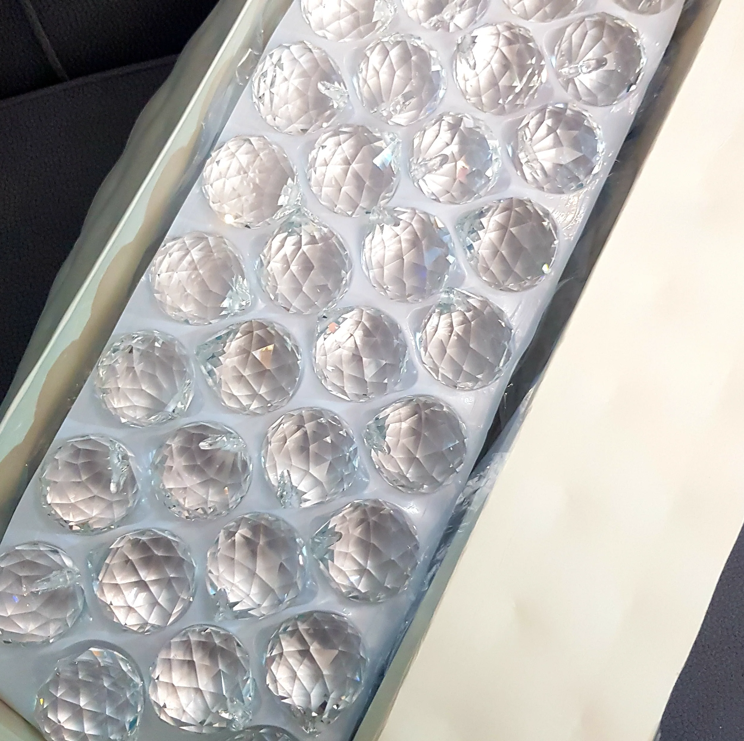 کریستال لوستر مدل گوی شماره سی بسته 102 عددی
