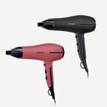 سشوار خانگی سیلور کرست مدل SHTT 2200 B2، با توان 2200 وات و موتور AC، تنظیم دما و سرعت در 2 حالت، دارای 2 سری با پخش یکنواخت گرما و متمرکزکننده پهن