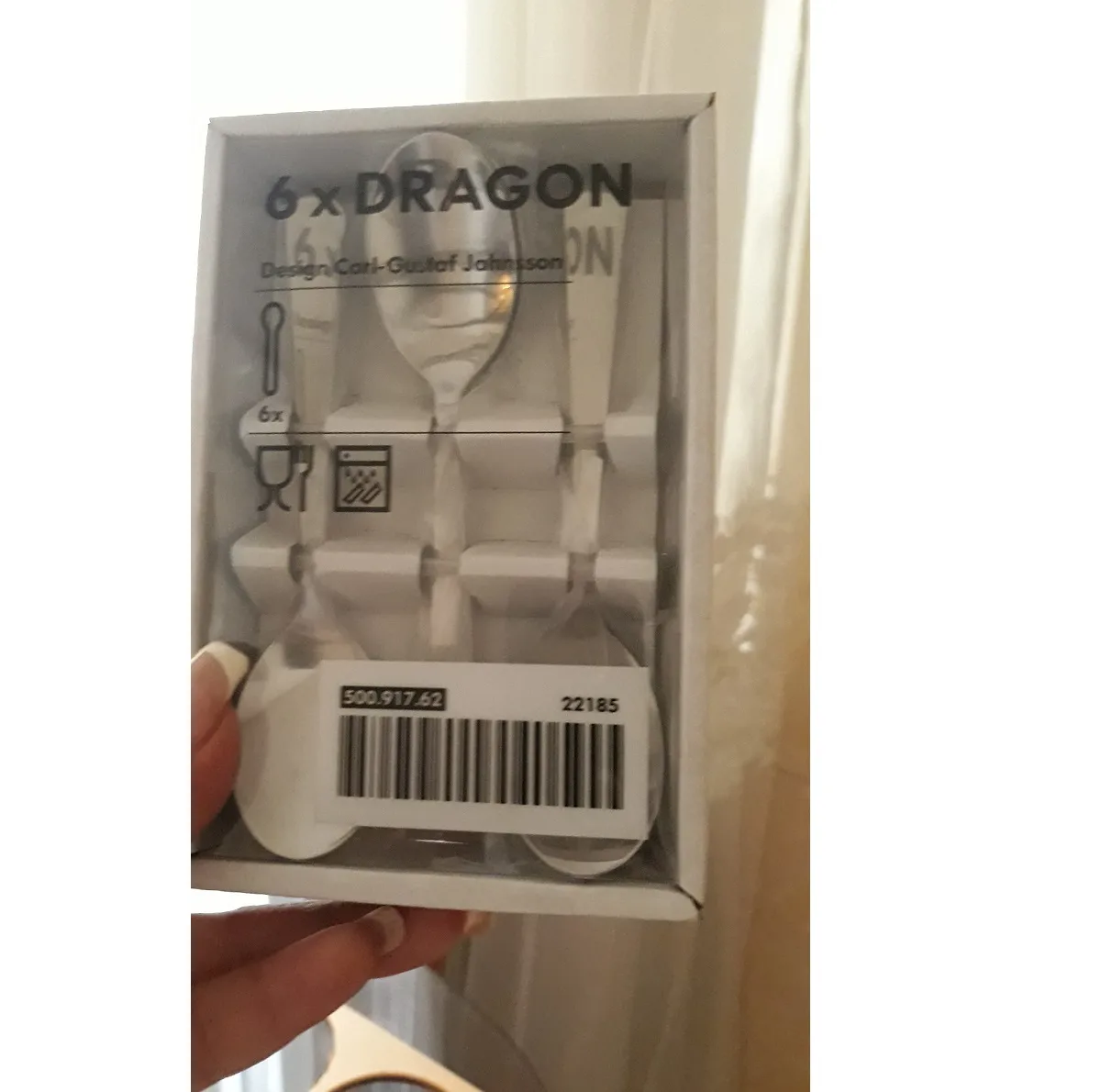 قاشق چایخوری ایکیا مدل DRAGON بسته 6 عددی