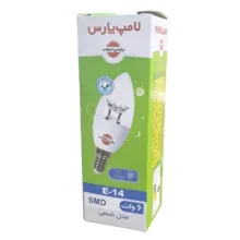 لامپ اس ام دی 6 وات پارس شهاب مدل بادامی پایه E14 مجموعه 5 عددی