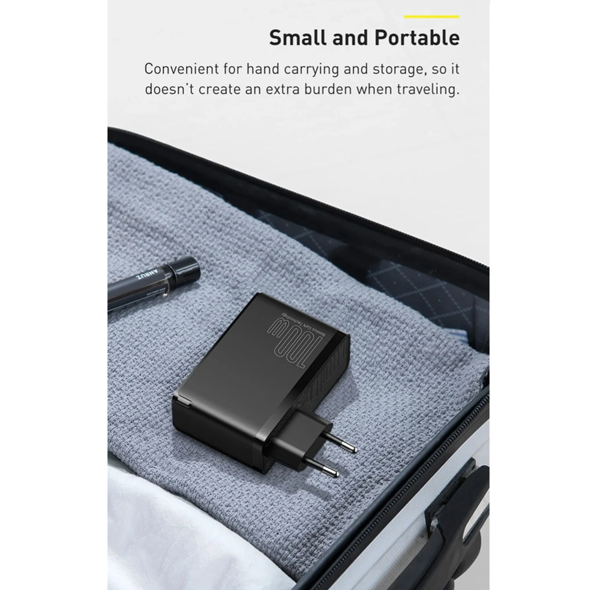 شارژر دیواری 100 وات 4 پورت بیسوس مدل GaN2 Pro به همراه کابل USB-C
