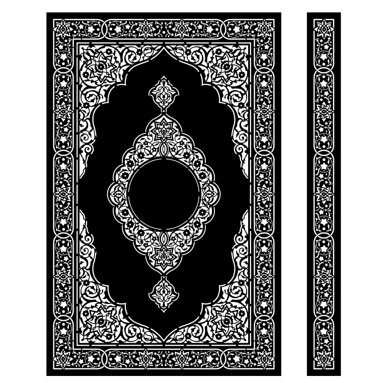 شابلون مدل اسلیمی فرش کد SP934 مجموعه 2 عددی