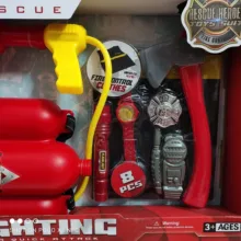ست اسباب بازی لوازم آتش نشانی ناب سل مدل آب پاش ،کلاه، چکش و ابزار کدFIRE FIGHTING TOOL SET NAAB001 مجموعه 7 عددی