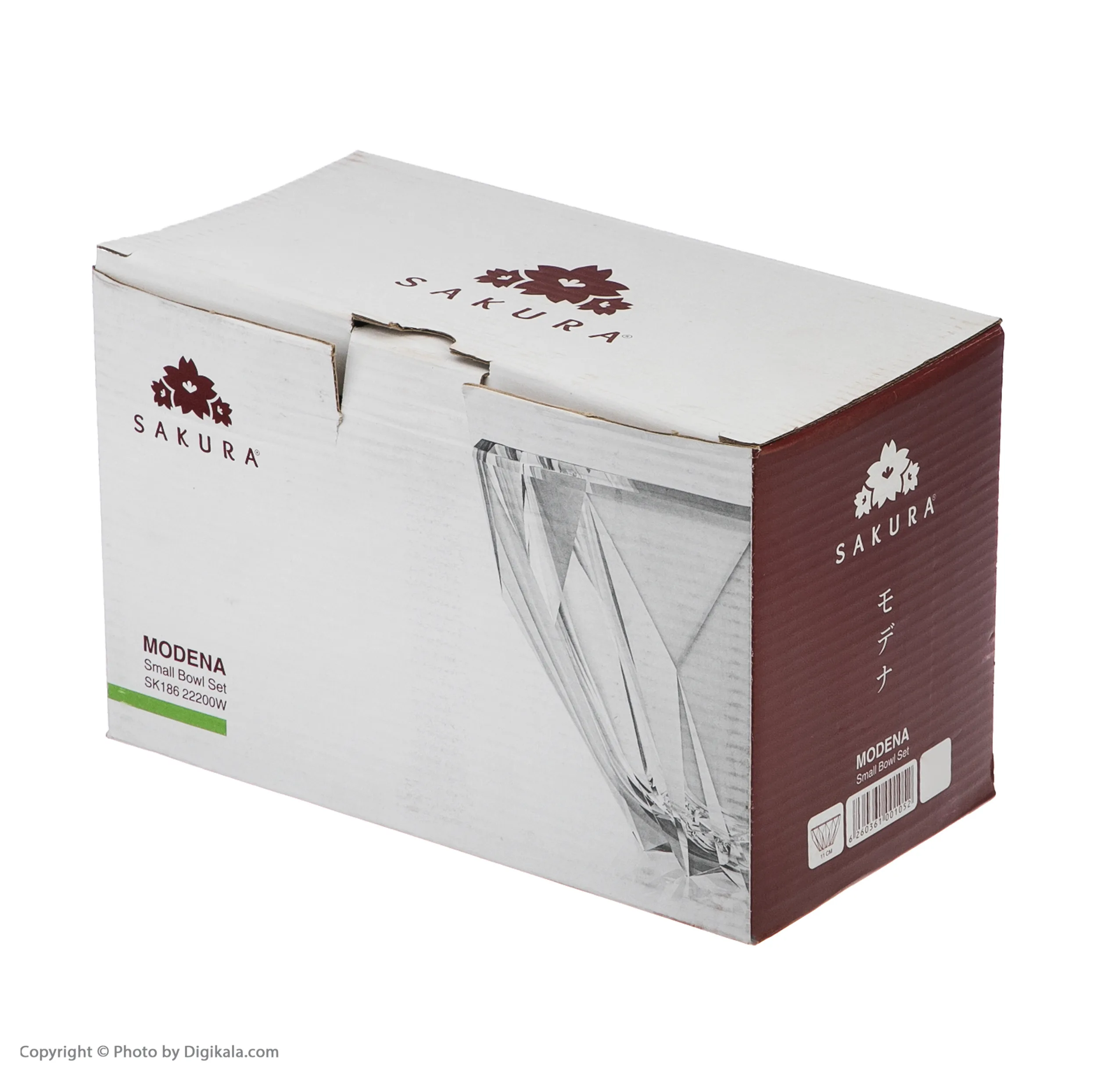 پیاله ماست خوری ساکورا مدل الينور کد SK18822200W بسته 6 عددی