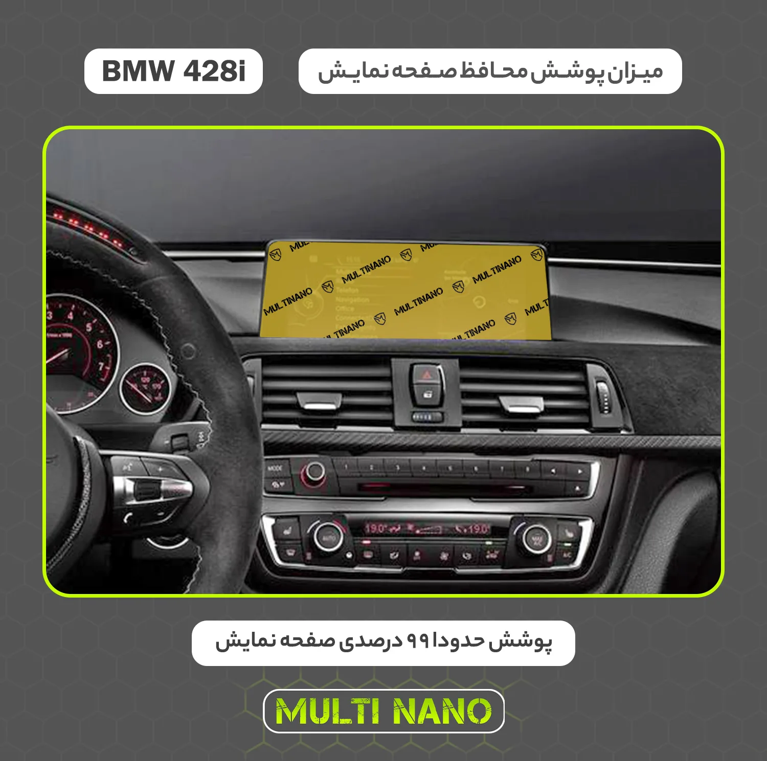محافظ صفحه نمایش خودرو مولتی نانو مدل X-S1N مناسب برای بی ام و 428i