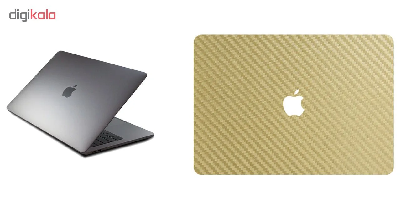 برچسب پوششی ماهوت مدل Gold Carbon مناسب برای لپ تاپ Macbook 12inch Retina