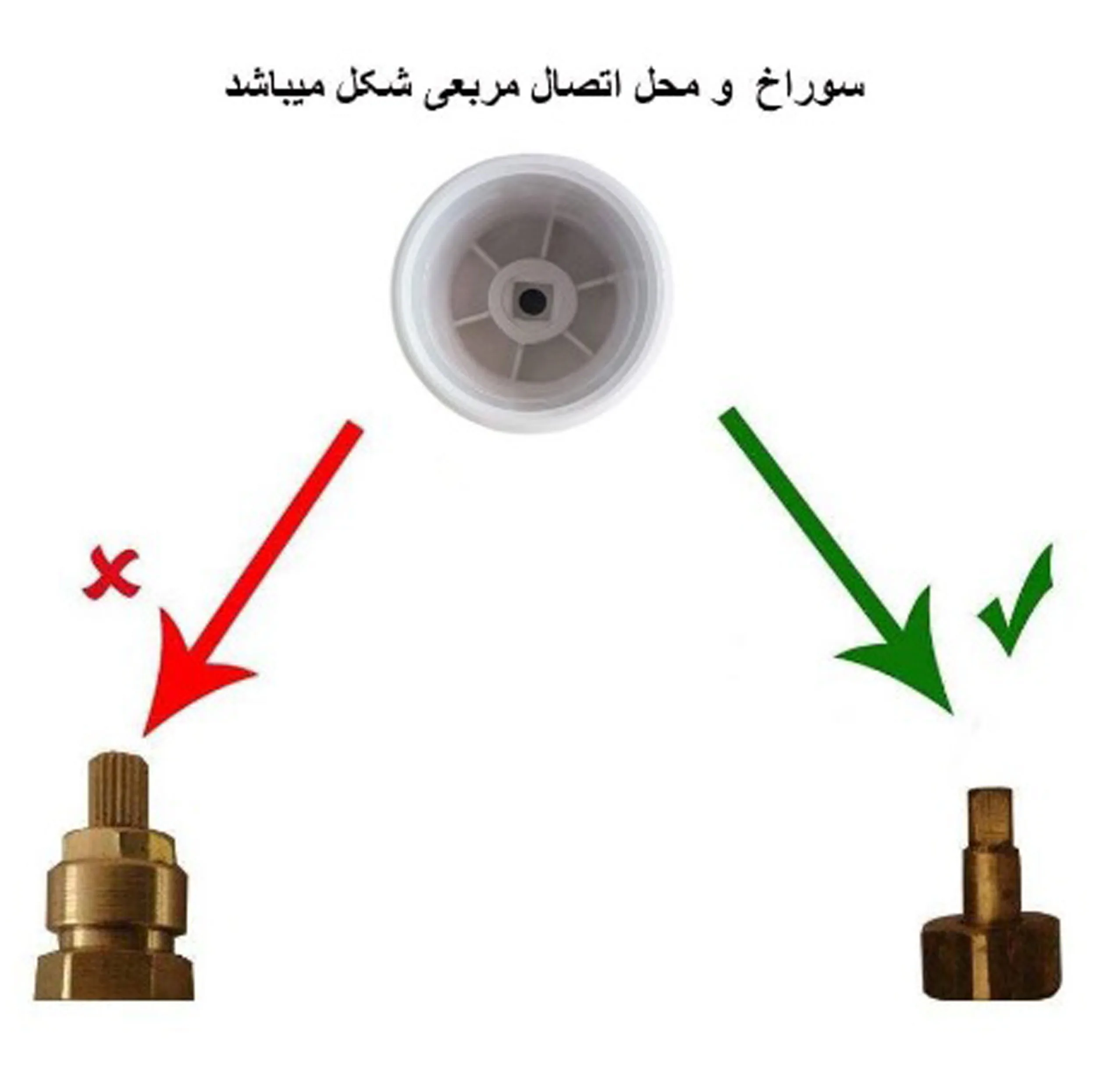 مغزی شیر رادیاتور دینا مدل چهارگوش مجموعه دو عددی