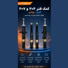کمک فنر جلو و عقب جی مدل 520 مناسب برای خودرو پژو 206 و پژو 207 بسته 4 عددی