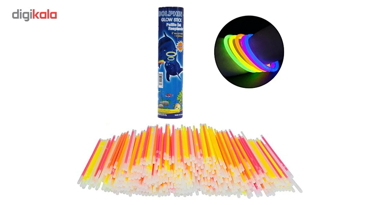 دستبند شب تاب بانیبو مدل Glow Stick تعداد 100 عددی