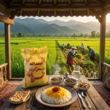 برنج نیم دانه طارم محلی فریدونکنار - 10 کیلوگرم