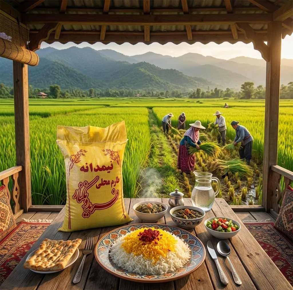 برنج نیم دانه طارم محلی فریدونکنار - 10 کیلوگرم
