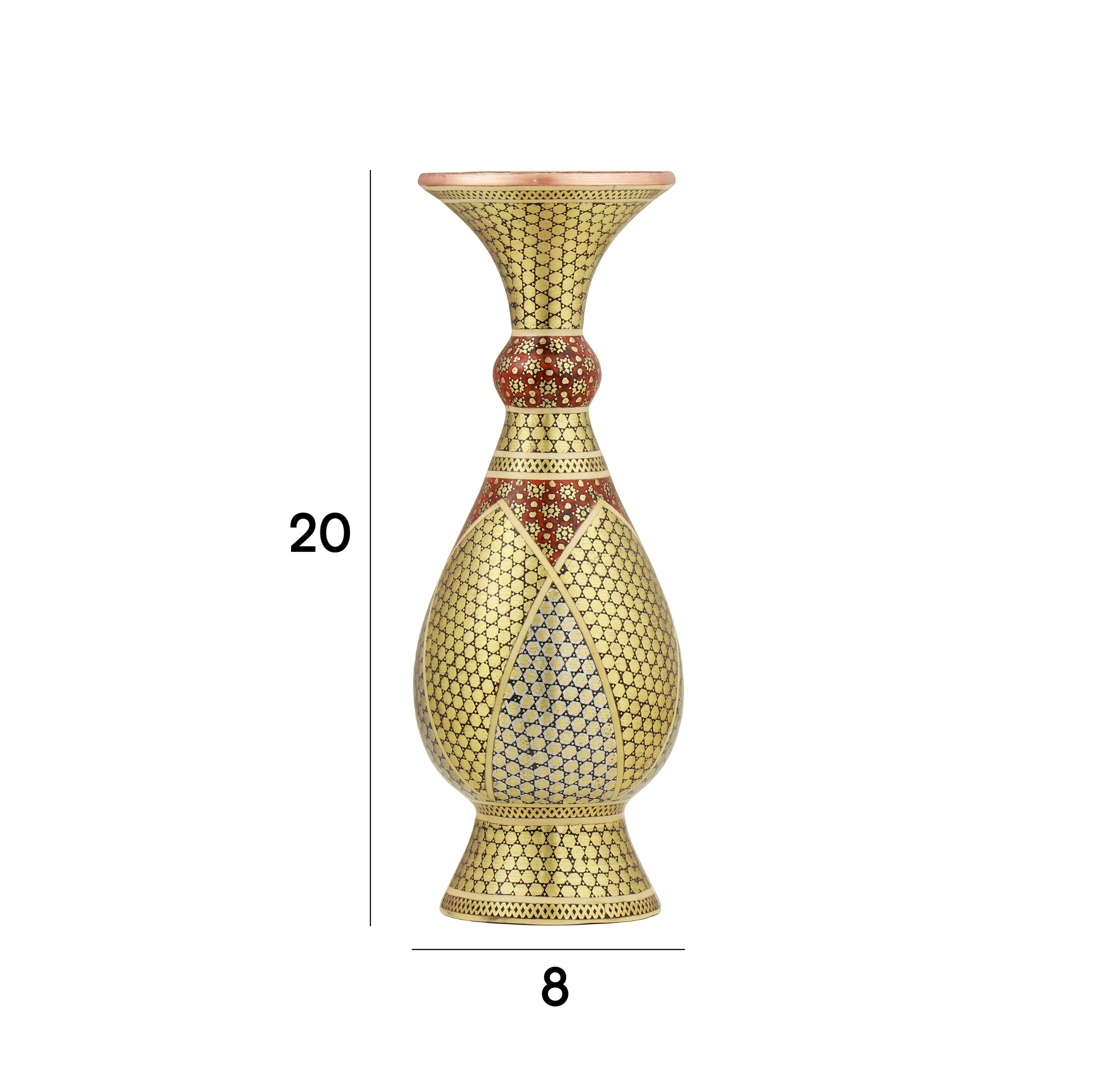 گلدان خاتم کاری فراز هنر کد 20