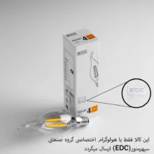 لامپ فیلامنتی 4 وات ای دی سی مدل شمعی اشکی پایه E14 بسته 10 عددی
