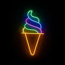 چراغ نئونی طرح بستنی قیفی کد ICE-2026