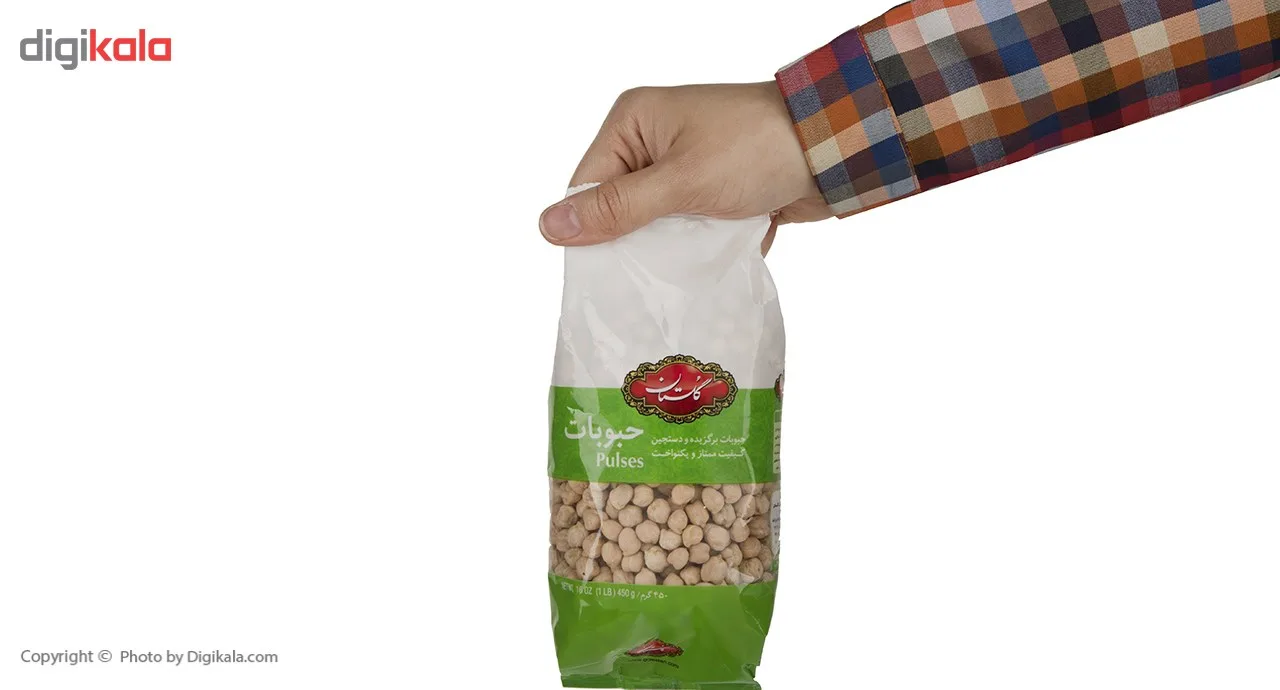 نخود گلستان مقدار 450 گرم