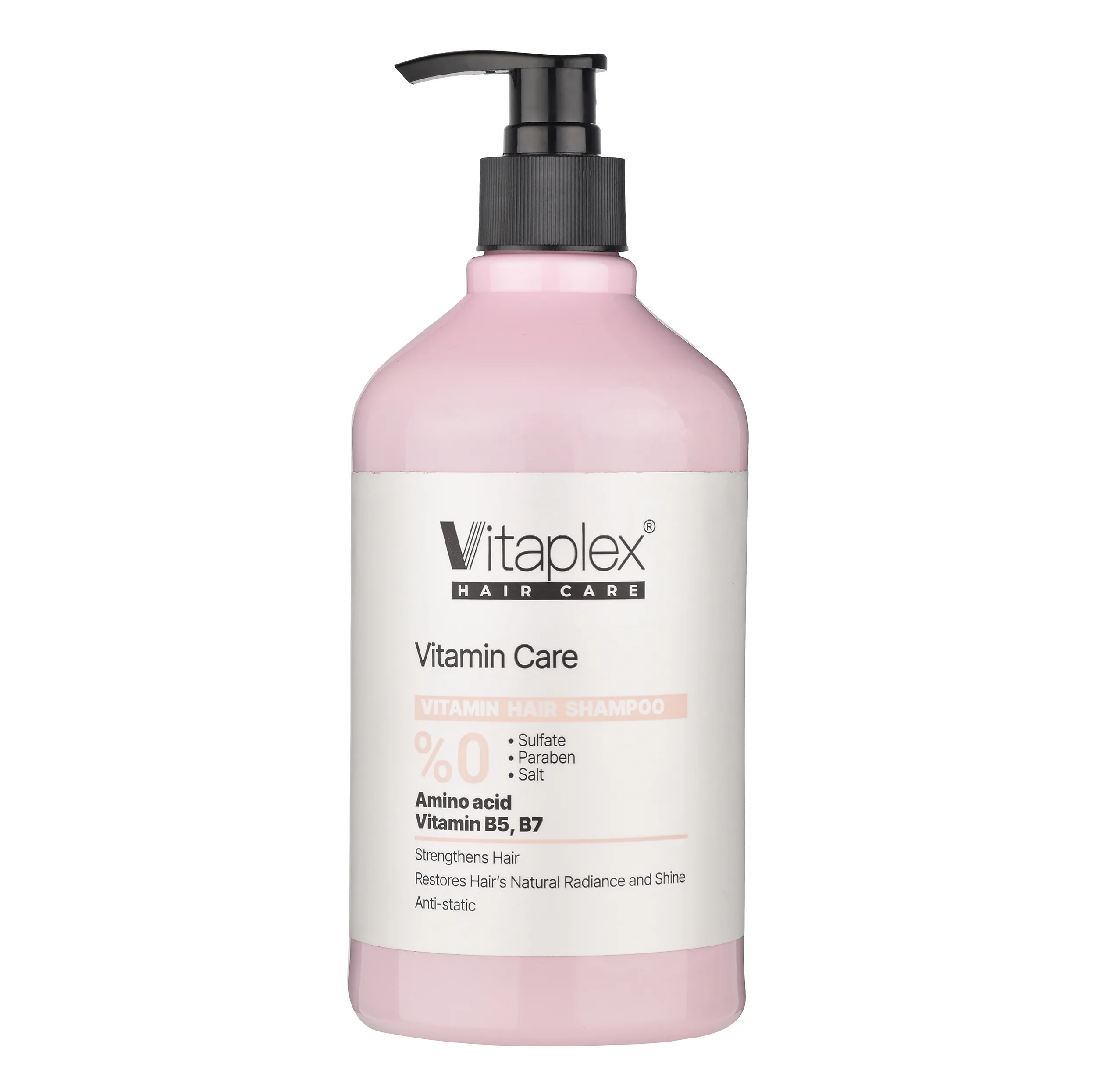 شامپو مو ویتاپلکس مدل Vitamin Care 01 حجم 500 میلی‌لیتر مناسب موهای خشک و معمولی، نرم‌کننده، مرطوب‌کننده، تقویت‌کننده، ترمیم‌کننده، براق‌کننده و ضد وز