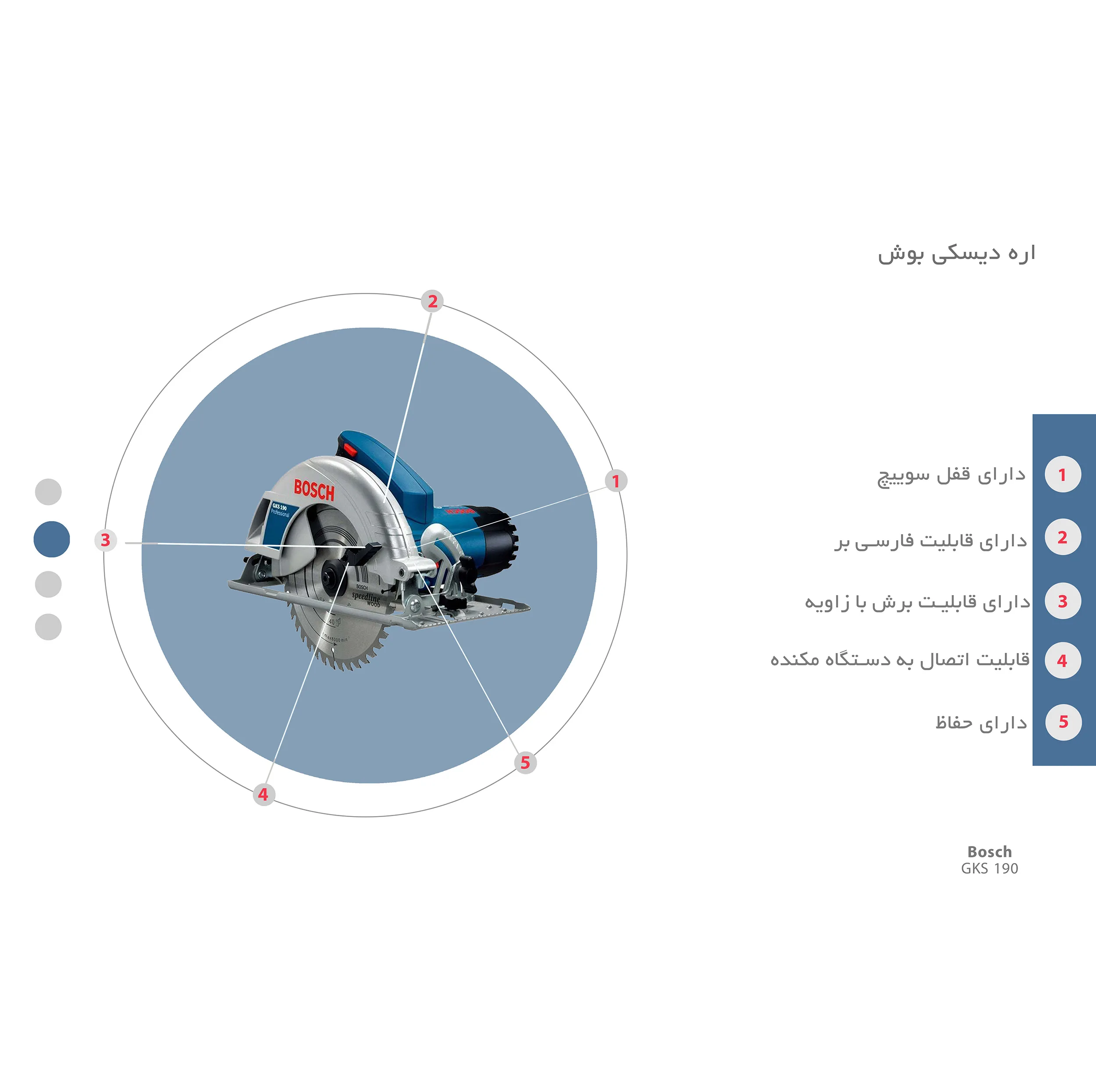 اره دیسکی بوش مدل GKS 190