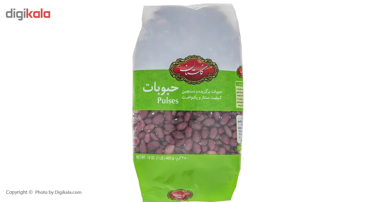 لوبیا قرمز گلستان مقدار 450 گرم