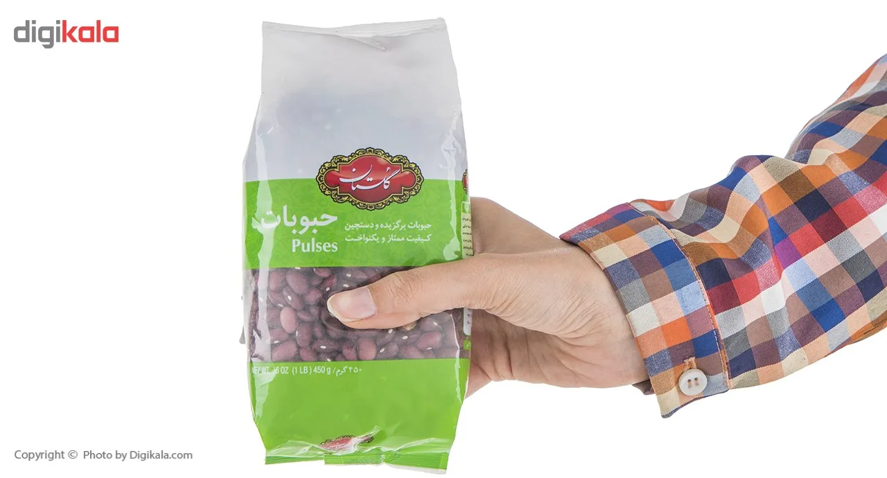 لوبیا قرمز گلستان مقدار 450 گرم