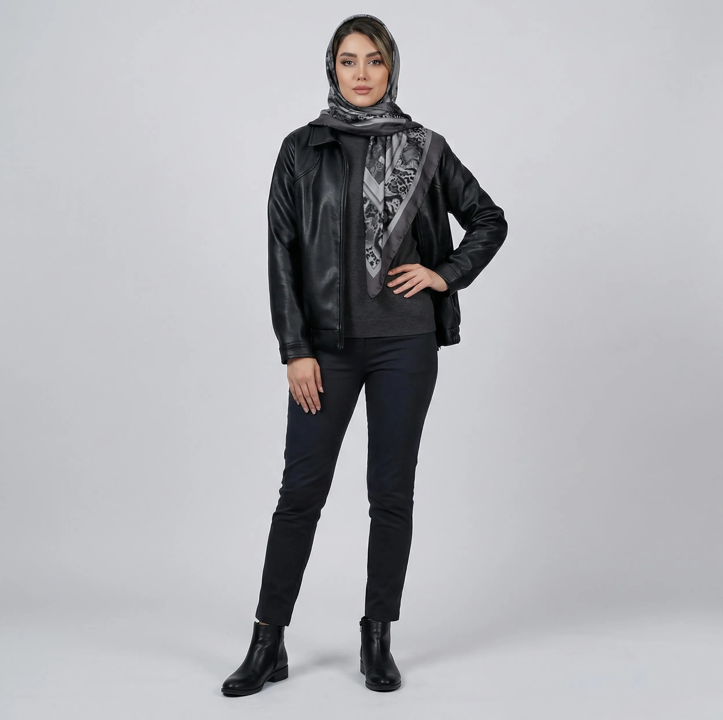 کت چرم زنانه السانا کد 2423