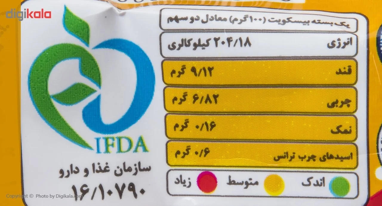 بیسکویت چهره‌ ها گرجی مقدار 80 گرم