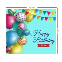 بنر تم تولد طرح بادکنک مدل Ranginkaman021-39 سایز 180×200