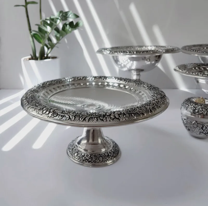 شیرینی خوری مسی مدل ارکیده کد ZH345.12