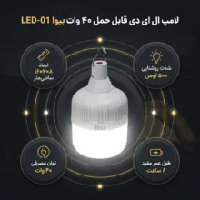لامپ ال ای دی ۴۰ وات بیوا مدل LED-01 پایه سیمی