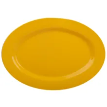 دیس بیضی ملامین مدل 421 مناسب سرو برنج با ابعاد 30×40 سانتی‌متر، شستشو با دست، غیرقابل استفاده در مایکروویو و فر